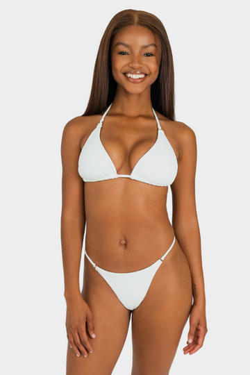 Bacon Bikinis Bikini Top Posie Top // White